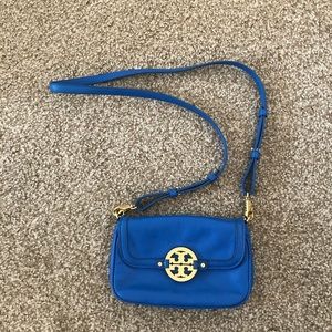 Bright blue Tory Burch crossbody